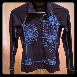 North Face fitted athletic zip up jacket sz small